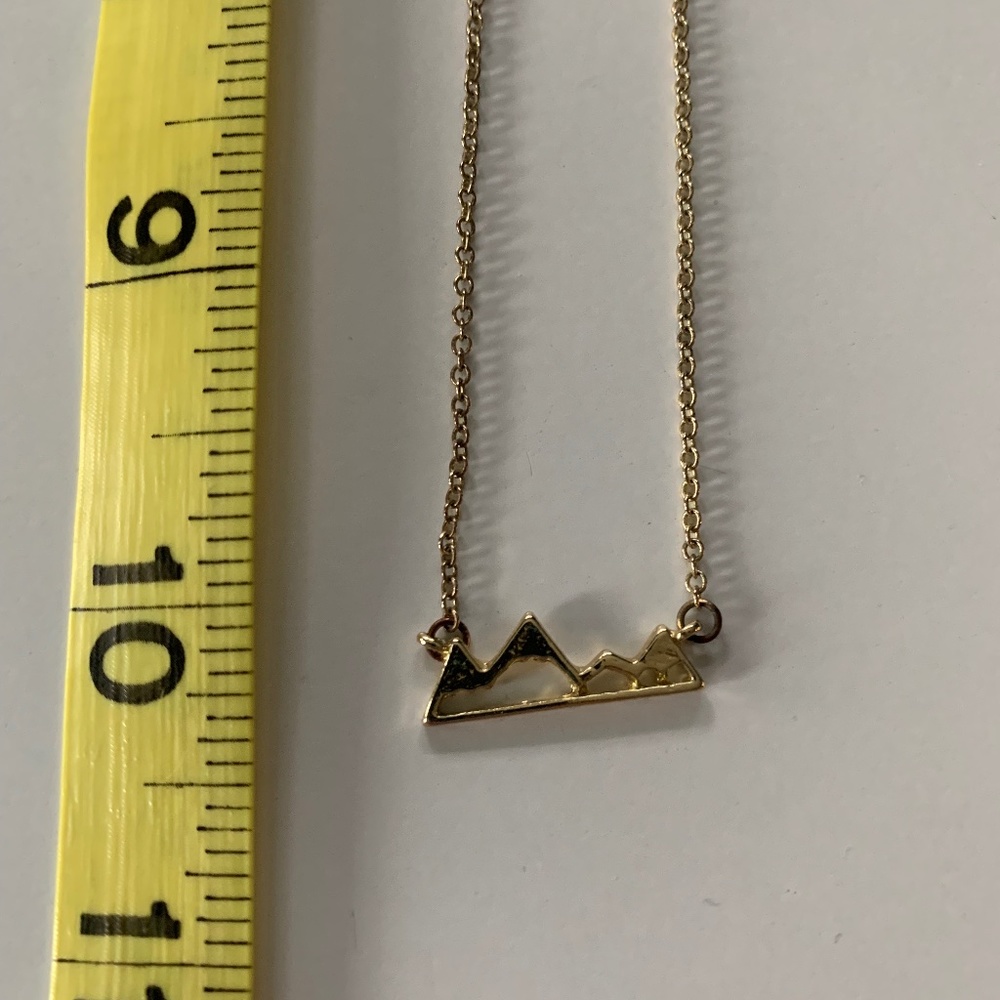Gold Mountain Outline Necklace